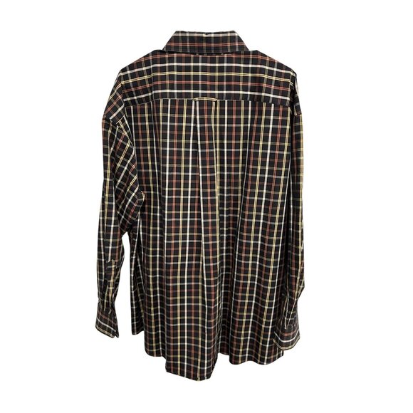 Orvis Plaid Long Sleeve Button Down Shirt Black Multi Sz XXL Classic Office Work - Picture 2 of 9